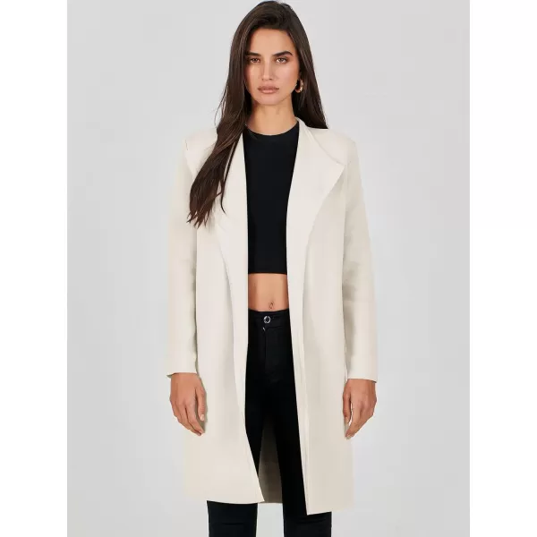 Caracilia Womens Long Knit Cardigan Sweaters Oversized Open Front Long Sleeve Lapel Casual Jacket Fall Coat Dressy Coatigan