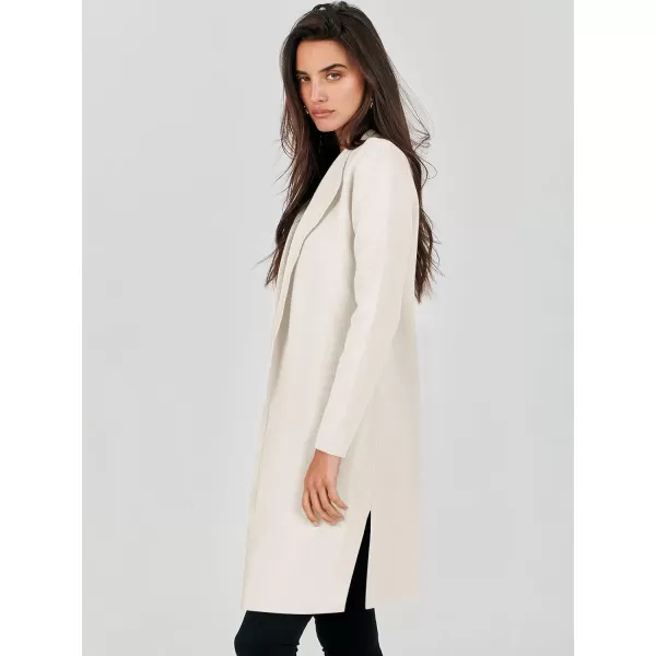 Caracilia Womens Long Knit Cardigan Sweaters Oversized Open Front Long Sleeve Lapel Casual Jacket Fall Coat Dressy Coatigan