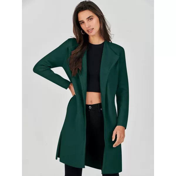 Caracilia Womens Long Knit Cardigan Sweaters Oversized Open Front Long Sleeve Lapel Casual Jacket Fall Coat Dressy Coatigan