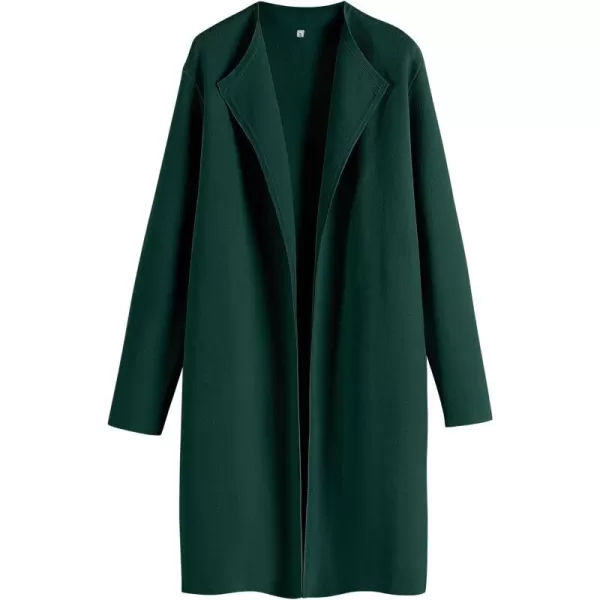 Caracilia Womens Long Knit Cardigan Sweaters Oversized Open Front Long Sleeve Lapel Casual Jacket Fall Coat Dressy Coatigan