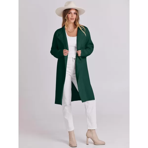 Caracilia Womens Long Knit Cardigan Sweaters Oversized Open Front Long Sleeve Lapel Casual Jacket Fall Coat Dressy Coatigan