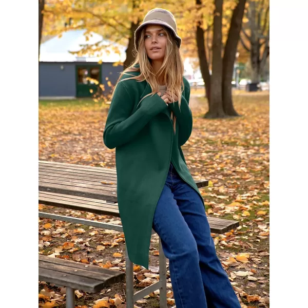 Caracilia Womens Long Knit Cardigan Sweaters Oversized Open Front Long Sleeve Lapel Casual Jacket Fall Coat Dressy Coatigan