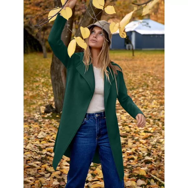 Caracilia Womens Long Knit Cardigan Sweaters Oversized Open Front Long Sleeve Lapel Casual Jacket Fall Coat Dressy Coatigan