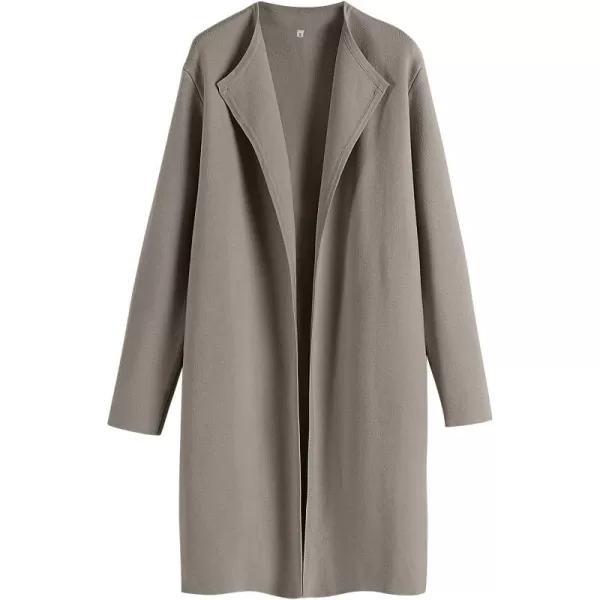 Caracilia Womens Long Knit Cardigan Sweaters Oversized Open Front Long Sleeve Lapel Casual Jacket Fall Coat Dressy Coatigan
