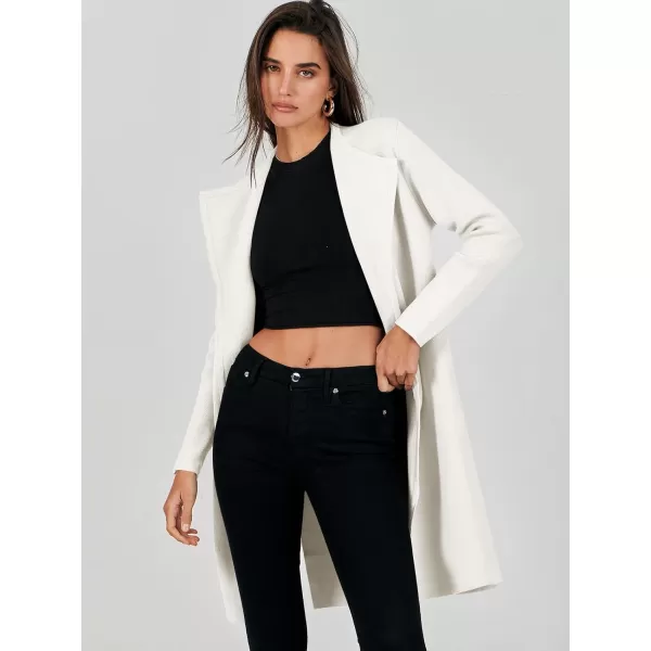 Caracilia Womens Long Knit Cardigan Sweaters Oversized Open Front Long Sleeve Lapel Casual Jacket Fall Coat Dressy Coatigan
