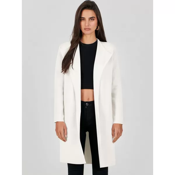Caracilia Womens Long Knit Cardigan Sweaters Oversized Open Front Long Sleeve Lapel Casual Jacket Fall Coat Dressy Coatigan