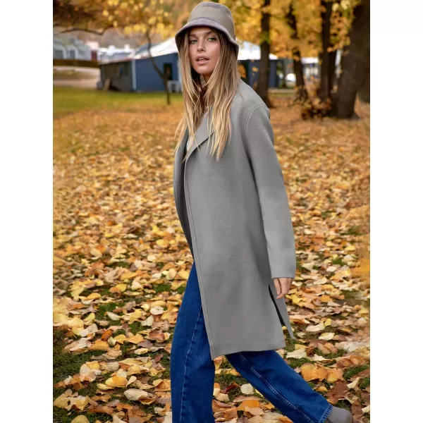 Caracilia Womens Long Knit Cardigan Sweaters Oversized Open Front Long Sleeve Lapel Casual Jacket Fall Coat Dressy Coatigan