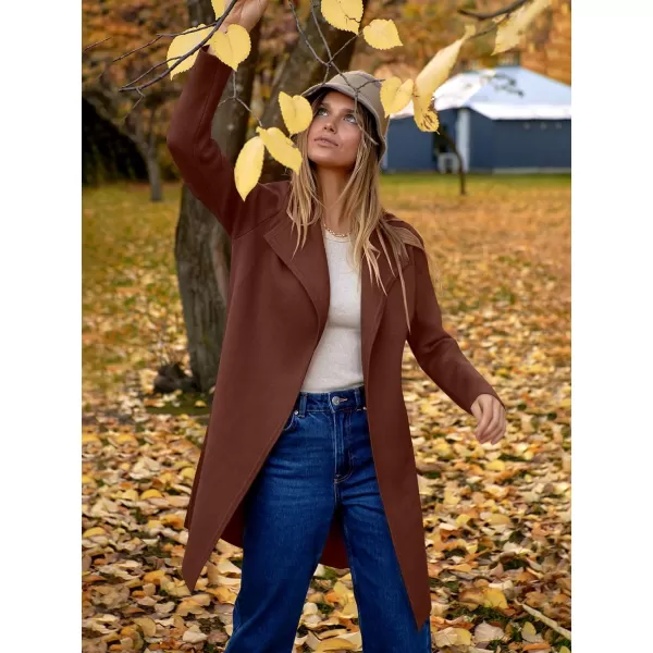 Caracilia Womens Long Knit Cardigan Sweaters Oversized Open Front Long Sleeve Lapel Casual Jacket Fall Coat Dressy Coatigan