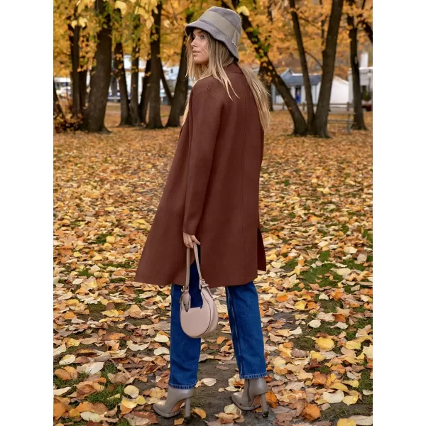 Caracilia Womens Long Knit Cardigan Sweaters Oversized Open Front Long Sleeve Lapel Casual Jacket Fall Coat Dressy Coatigan
