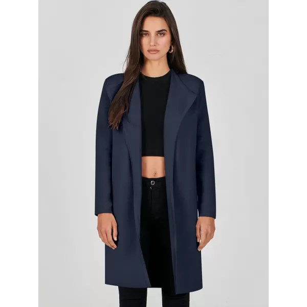 Caracilia Womens Long Knit Cardigan Sweaters Oversized Open Front Long Sleeve Lapel Casual Jacket Fall Coat Dressy Coatigan