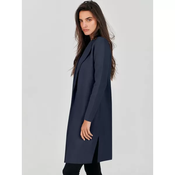 Caracilia Womens Long Knit Cardigan Sweaters Oversized Open Front Long Sleeve Lapel Casual Jacket Fall Coat Dressy Coatigan