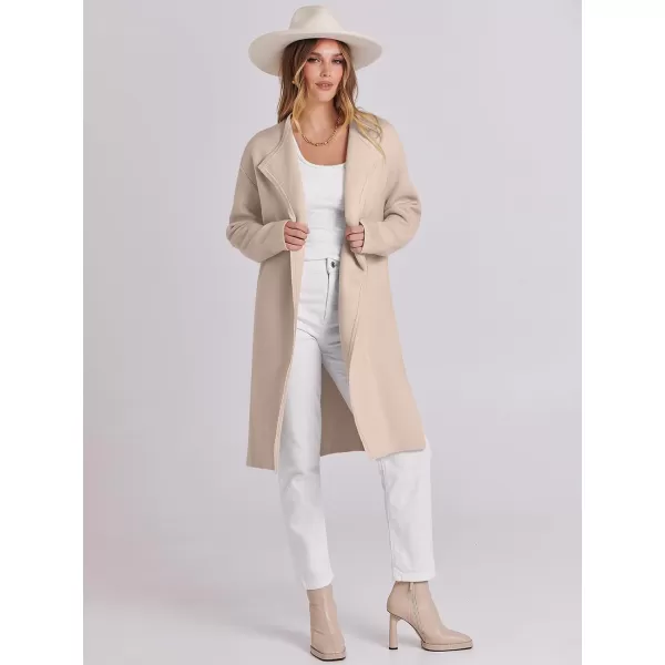 Caracilia Womens Long Knit Cardigan Sweaters Oversized Open Front Long Sleeve Lapel Casual Jacket Fall Coat Dressy Coatigan
