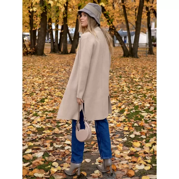 Caracilia Womens Long Knit Cardigan Sweaters Oversized Open Front Long Sleeve Lapel Casual Jacket Fall Coat Dressy Coatigan
