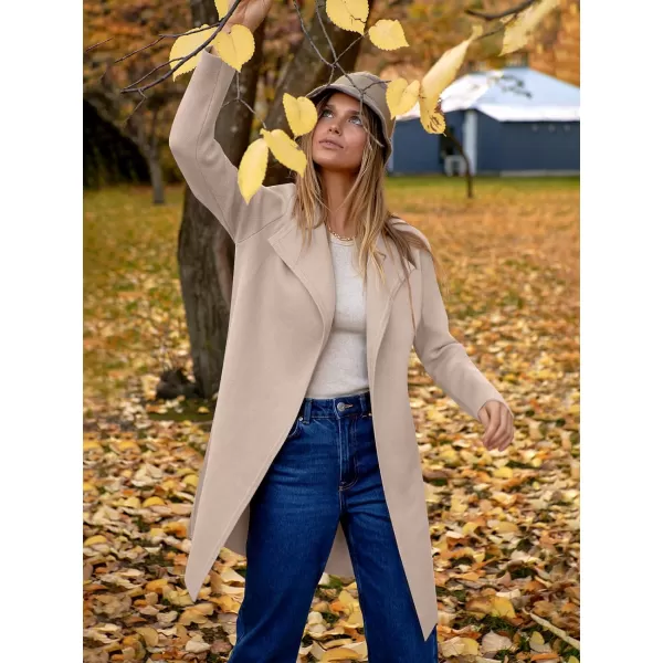 Caracilia Womens Long Knit Cardigan Sweaters Oversized Open Front Long Sleeve Lapel Casual Jacket Fall Coat Dressy Coatigan