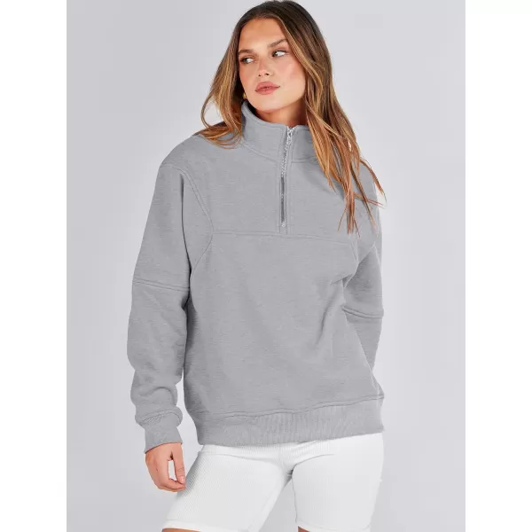 Caracilia Women's Oversized Half Zip Up Sweatshirts Long Sleeve Pullover Trendy Fashion Hoodies Y2k Casual Fall Tops