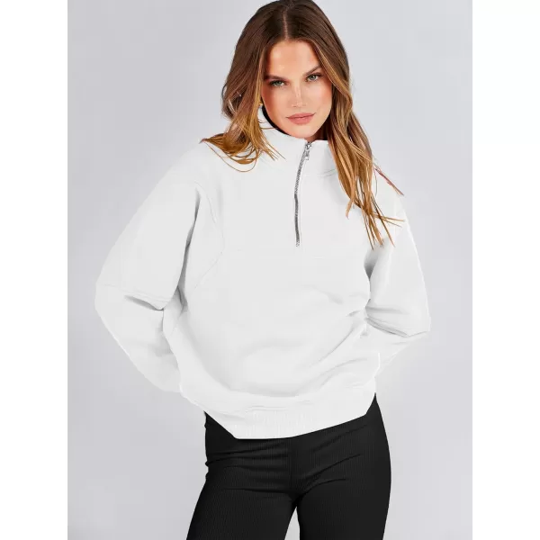 Caracilia Women's Oversized Half Zip Up Sweatshirts Long Sleeve Pullover Trendy Fashion Hoodies Y2k Casual Fall Tops