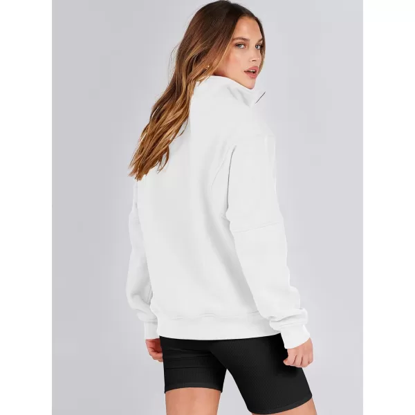 Caracilia Women's Oversized Half Zip Up Sweatshirts Long Sleeve Pullover Trendy Fashion Hoodies Y2k Casual Fall Tops