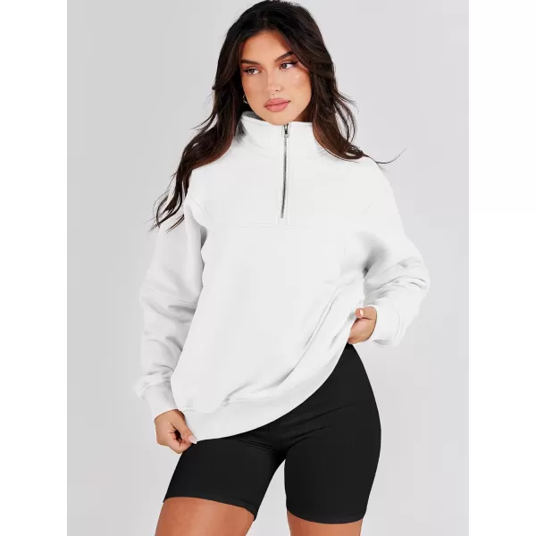Caracilia Women's Oversized Half Zip Up Sweatshirts Long Sleeve Pullover Trendy Fashion Hoodies Y2k Casual Fall Tops