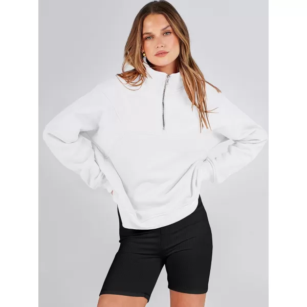 Caracilia Women's Oversized Half Zip Up Sweatshirts Long Sleeve Pullover Trendy Fashion Hoodies Y2k Casual Fall Tops