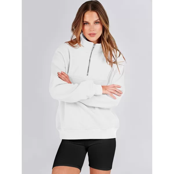 Caracilia Women's Oversized Half Zip Up Sweatshirts Long Sleeve Pullover Trendy Fashion Hoodies Y2k Casual Fall Tops
