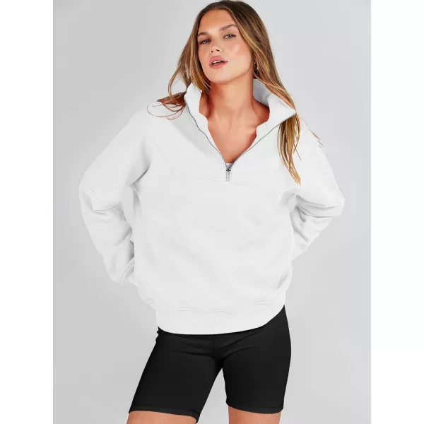 Caracilia Women's Oversized Half Zip Up Sweatshirts Long Sleeve Pullover Trendy Fashion Hoodies Y2k Casual Fall Tops