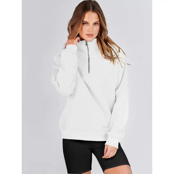 Caracilia Women's Oversized Half Zip Up Sweatshirts Long Sleeve Pullover Trendy Fashion Hoodies Y2k Casual Fall Tops