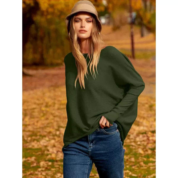 Caracilia Women's Oversized Sweater Boat Neck Long Batwing Sleeve Off Shoulder Knit Pullover Top 2023 Fall Trendy Tunic