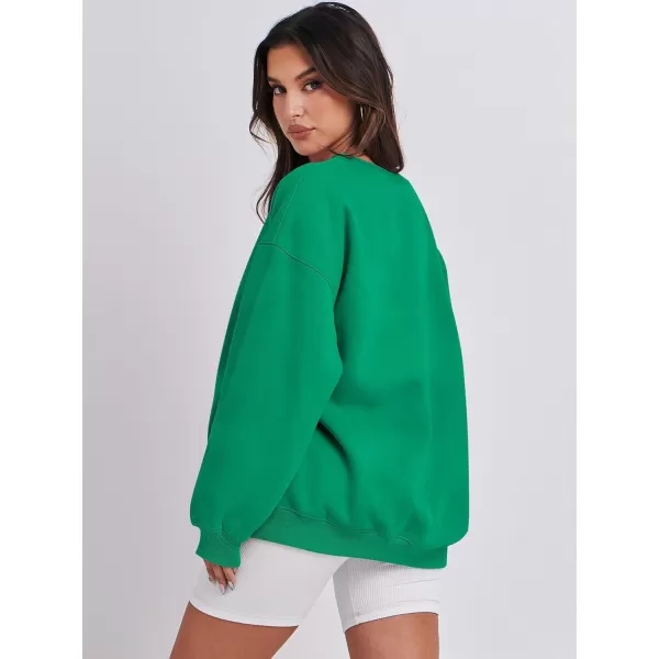 Caracilia Womens Oversized Sweatshirt Crewneck Loose fit Long Sleeve Fleece Pullover 2023 Fall Casual Clothes Hoodie Top
