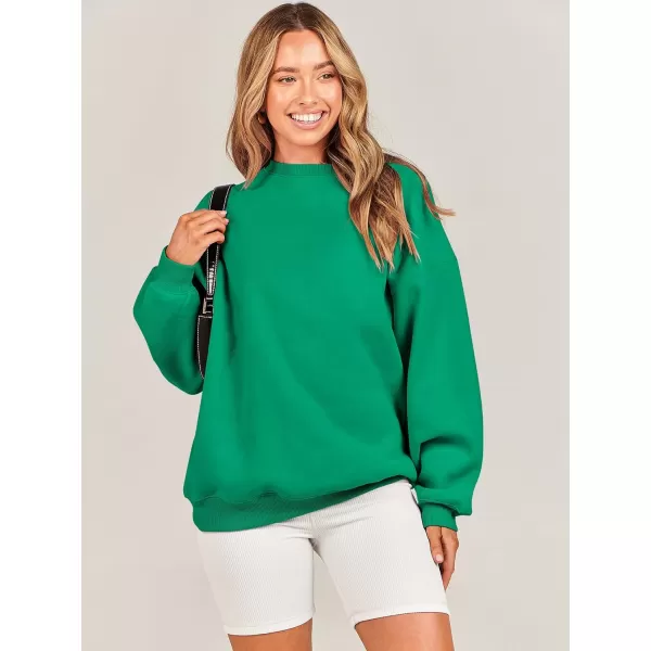 Caracilia Womens Oversized Sweatshirt Crewneck Loose fit Long Sleeve Fleece Pullover 2023 Fall Casual Clothes Hoodie Top