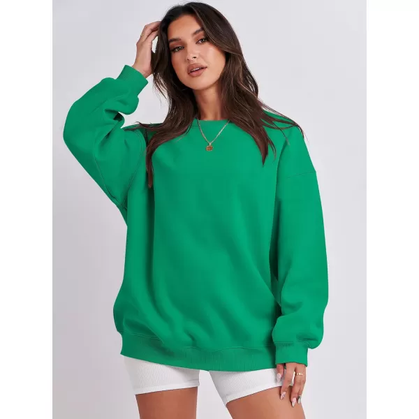 Caracilia Womens Oversized Sweatshirt Crewneck Loose fit Long Sleeve Fleece Pullover 2023 Fall Casual Clothes Hoodie Top
