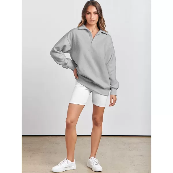 Caracilia Women's Oversized Sweatshirt Long Sleeve Buttons Down Pullover Hoodie Fashion Trendy Outfits Fall Cute Clothes Tops