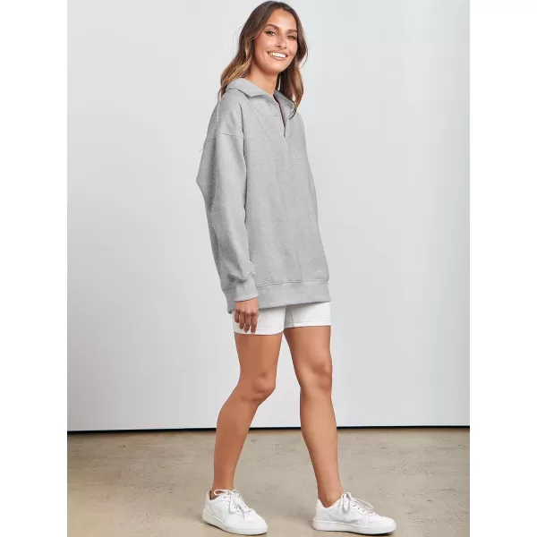 Caracilia Women's Oversized Sweatshirt Long Sleeve Buttons Down Pullover Hoodie Fashion Trendy Outfits Fall Cute Clothes Tops