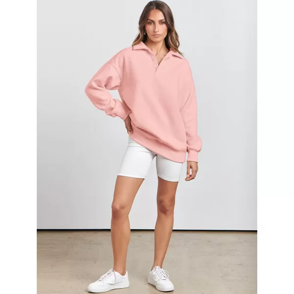 Caracilia Women's Oversized Sweatshirt Long Sleeve Buttons Down Pullover Hoodie Fashion Trendy Outfits Fall Cute Clothes Tops