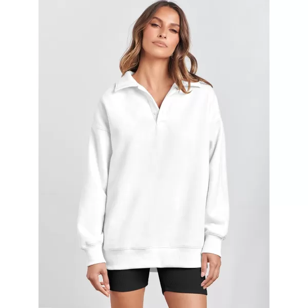 Caracilia Women's Oversized Sweatshirt Long Sleeve Buttons Down Pullover Hoodie Fashion Trendy Outfits Fall Cute Clothes Tops