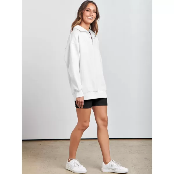 Caracilia Women's Oversized Sweatshirt Long Sleeve Buttons Down Pullover Hoodie Fashion Trendy Outfits Fall Cute Clothes Tops