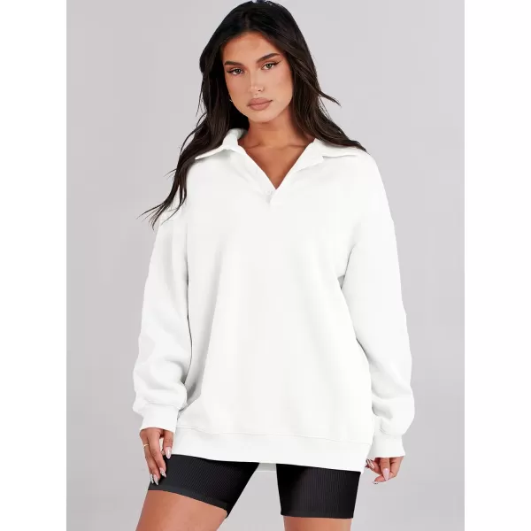 Caracilia Women's Oversized Sweatshirt Long Sleeve Buttons Down Pullover Hoodie Fashion Trendy Outfits Fall Cute Clothes Tops