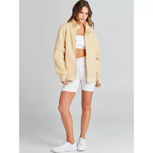 Caracilia Women's Oversized Sweatshirts Long Sleeve Zip Up Fashion Trendy Sweatshirt Jackets Pullovers Cute Comfy Clothes