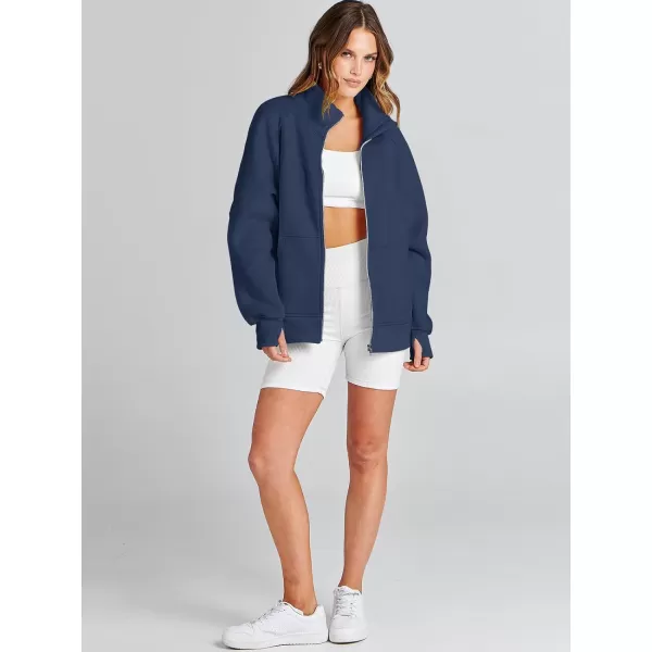 Caracilia Women's Oversized Sweatshirts Long Sleeve Zip Up Fashion Trendy Sweatshirt Jackets Pullovers Cute Comfy Clothes