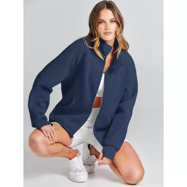 Caracilia Women's Oversized Sweatshirts Long Sleeve Zip Up Fashion Trendy Sweatshirt Jackets Pullovers Cute Comfy Clothes