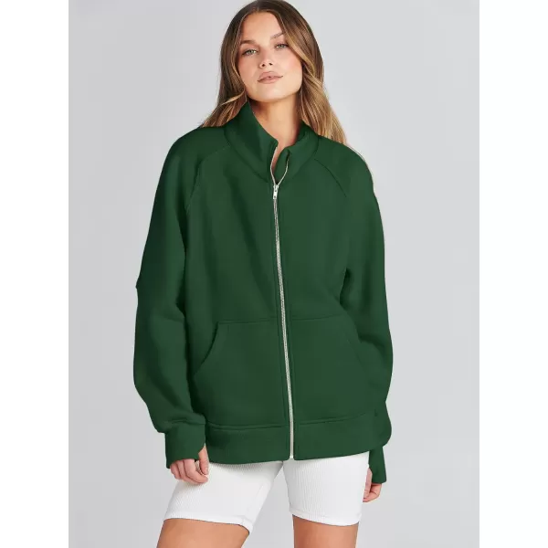 Caracilia Women's Oversized Sweatshirts Long Sleeve Zip Up Fashion Trendy Sweatshirt Jackets Pullovers Cute Comfy Clothes