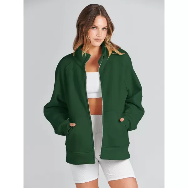 Caracilia Women's Oversized Sweatshirts Long Sleeve Zip Up Fashion Trendy Sweatshirt Jackets Pullovers Cute Comfy Clothes