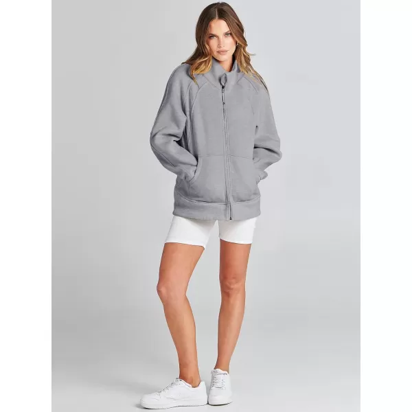 Caracilia Women's Oversized Sweatshirts Long Sleeve Zip Up Fashion Trendy Sweatshirt Jackets Pullovers Cute Comfy Clothes