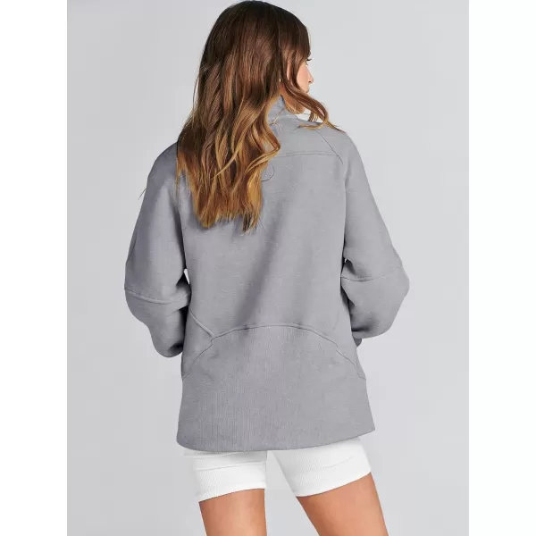 Caracilia Women's Oversized Sweatshirts Long Sleeve Zip Up Fashion Trendy Sweatshirt Jackets Pullovers Cute Comfy Clothes