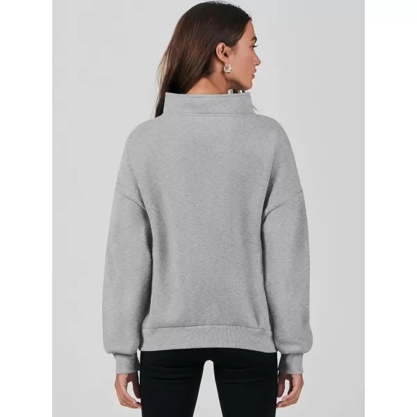 Caracilia Women's Sweatshirts Long Sleeve Oversized Fleece Half Zip Crop Hoodies Teen Girls Y2K Fall Pullover