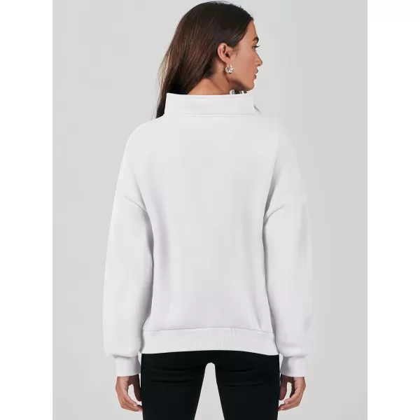 Caracilia Women's Sweatshirts Long Sleeve Oversized Fleece Half Zip Crop Hoodies Teen Girls Y2K Fall Pullover