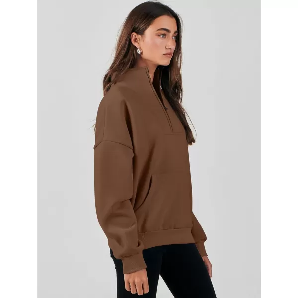Caracilia Women's Sweatshirts Long Sleeve Oversized Fleece Half Zip Crop Hoodies Teen Girls Y2K Fall Pullover