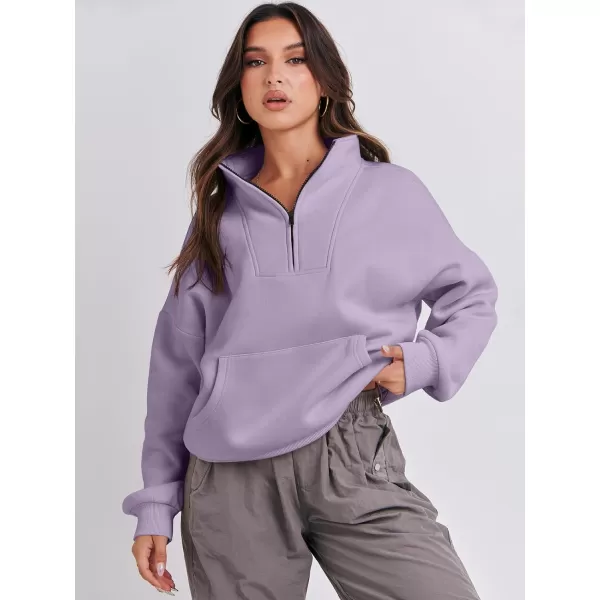 Caracilia Women's Sweatshirts Long Sleeve Oversized Fleece Half Zip Crop Hoodies Teen Girls Y2K Fall Pullover