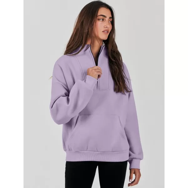 Caracilia Women's Sweatshirts Long Sleeve Oversized Fleece Half Zip Crop Hoodies Teen Girls Y2K Fall Pullover