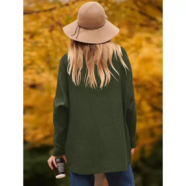Caracilia Womens Turtleneck Long Sleeve Sweater Irregular Hem Casual Pullover Knit Tops