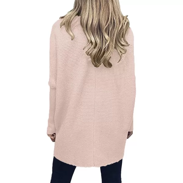 Caracilia Womens Turtleneck Long Sleeve Sweater Irregular Hem Casual Pullover Knit Tops